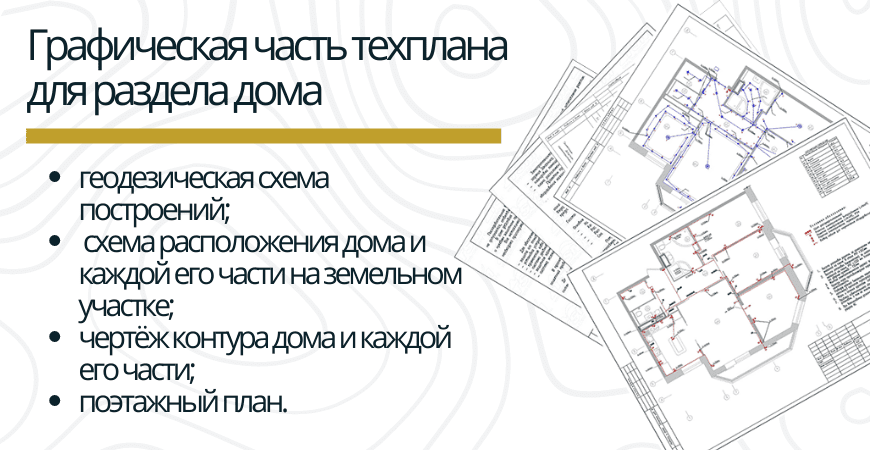 Графическая часть техплана для раздела дома в Всеволжске